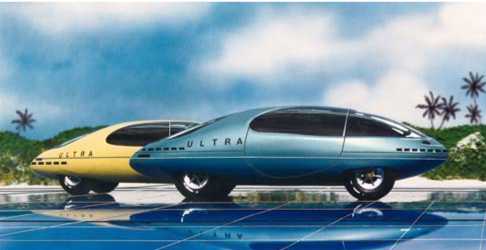 Jacque Fresco - DESIGNING THE FUTURE - Streamlined cars would
		provide high-speed, energy efficient, and safe long-range transportation